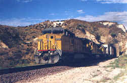 Between the tunnels in Cajon